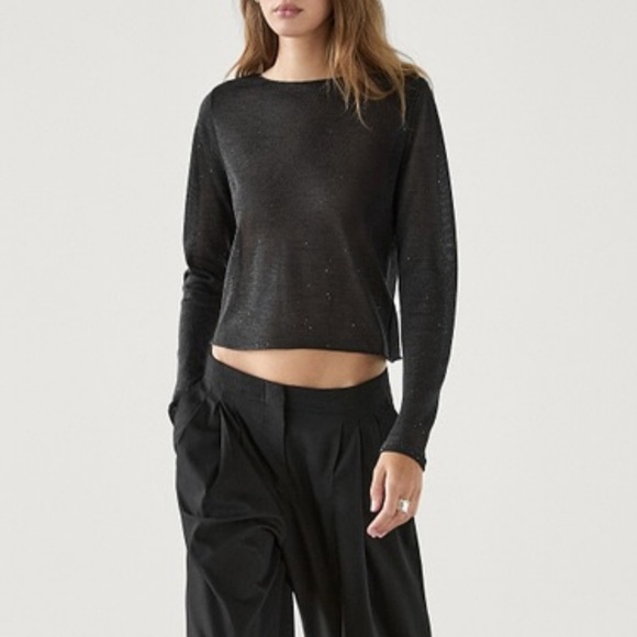 Massimo Dutti Velicine Black Lightweight Sweater - Size XS - NEW. - Picture 7 of 13